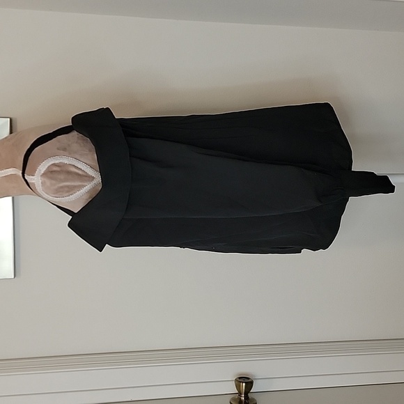 Shein Black Button Down Cold Shoulder, Long Sleeve, Size 2 / XS, New Condition - Picture 3 of 8